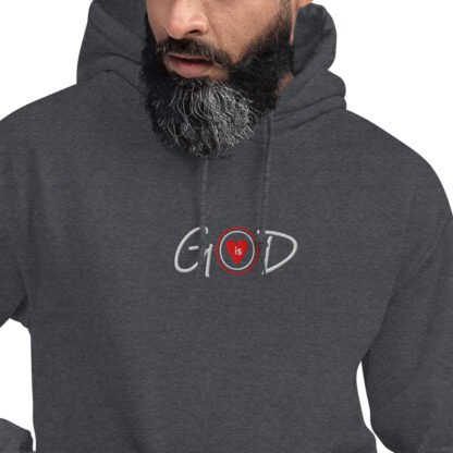 God is Good Adult Unisex Hoodie - Dark - Image 5