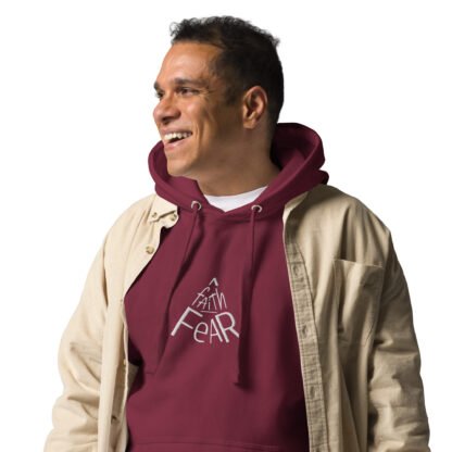 Faith over Fear Adult Unisex Hoodie - Dark - Image 2