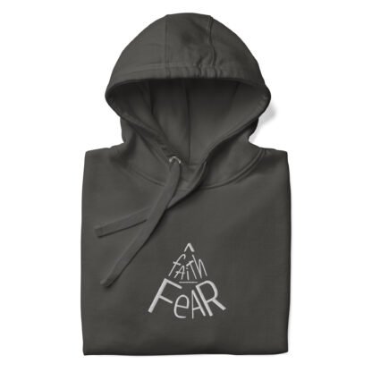 Faith over Fear Adult Unisex Hoodie - Dark - Image 7